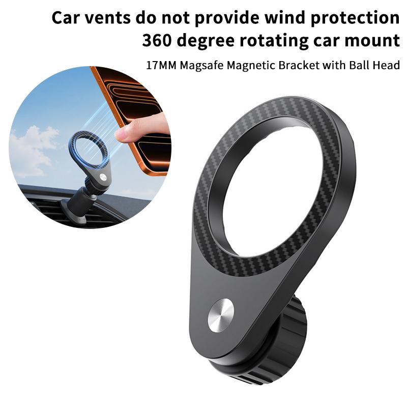 New 1Pcs Carbon Fiber Magnetic - Magnetic Phone Holder For Car Vent 评论和价格