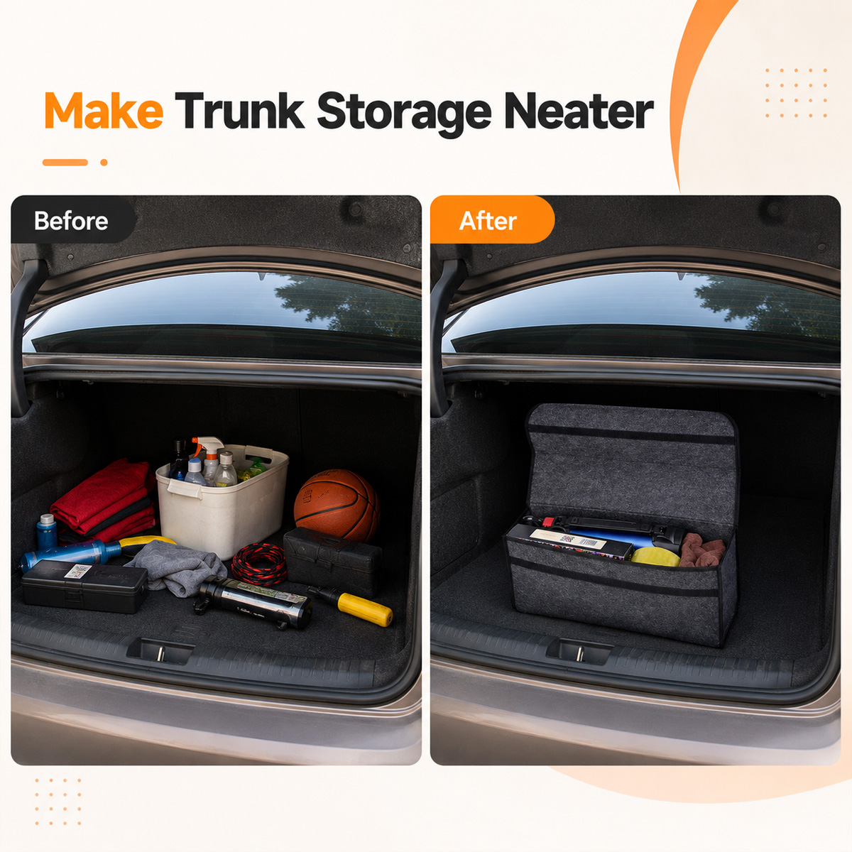YONGRUN Foldable Felt Car Stor - Car Trunk Organizer Foldable Storage Box 评论和价格