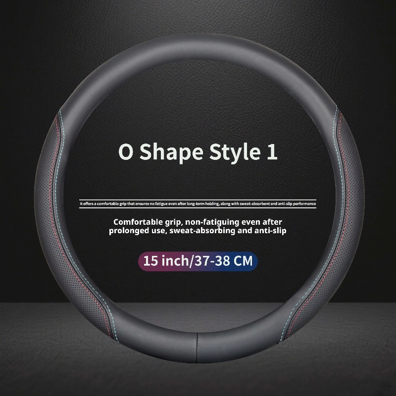 Nappa Leather Universal Steeri - Car Steering Wheel Cover Anti Slip Breathable 评论和价格