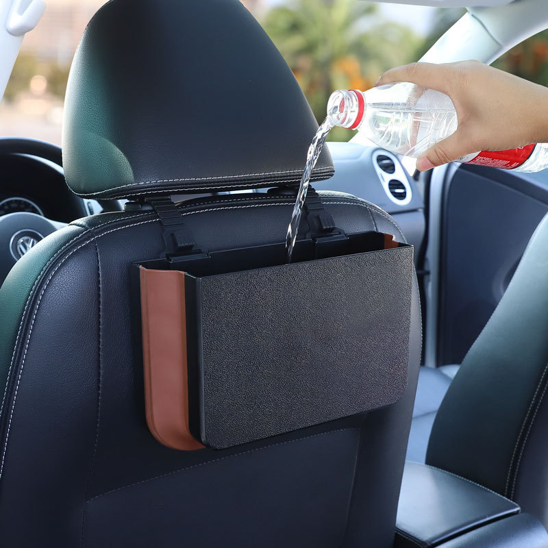 Car Trash Can Hanging Folding  - Waterproof Car Trash Can With Lid 评论和价格